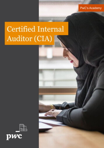 Certified Internal Auditor (CIA) - PwC's Academy Middle East