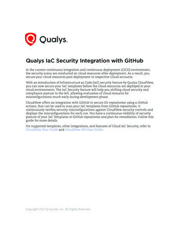 Qualys IaC Security Integration With GitHub