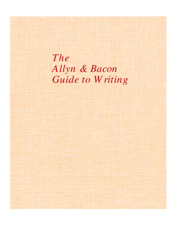 The Allyn & Bacon Guide To Writing - Wps.ablongman 