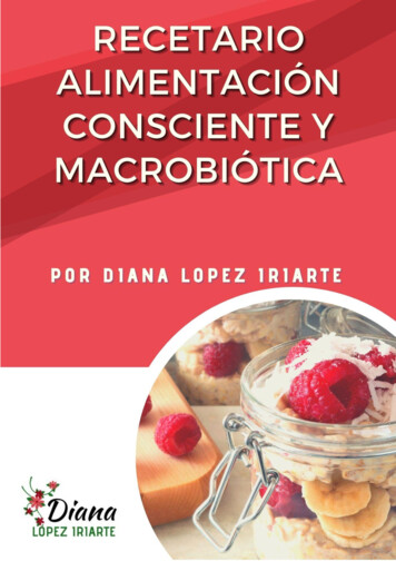 Recetario De Alimentación Consciente Y Macrobiótica