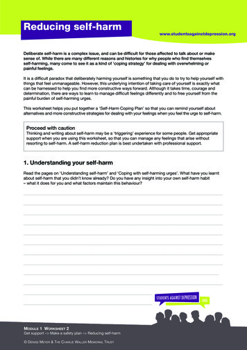 Reducing Self-harm - Students Against Depression