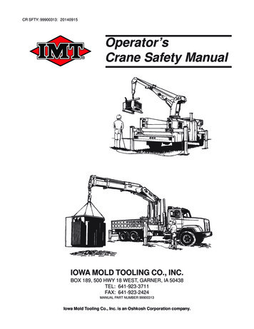 Operator's Crane Safety Manual - Southwest Products