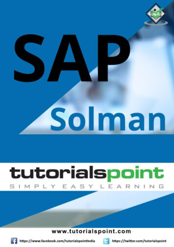 SAP Solman - Tutorialspoint 