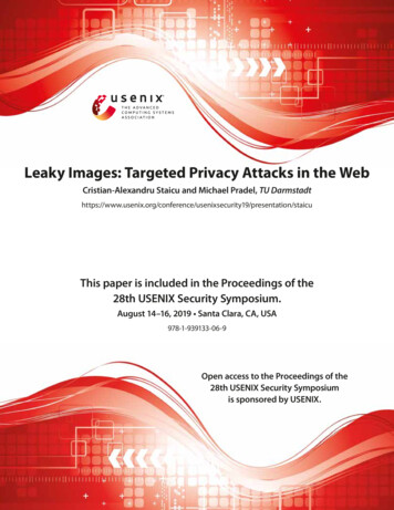 Leaky Images: Targeted Privacy Attacks In The Web - USENIX