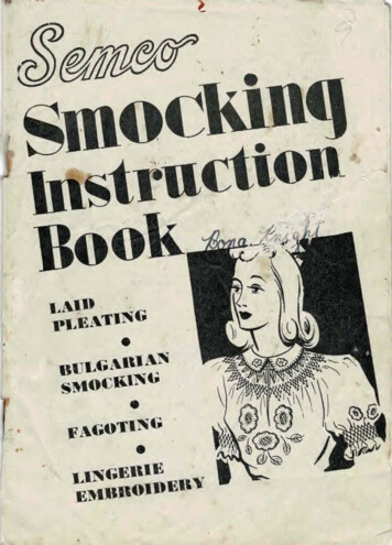 Semco Smocking Instruction Book - Internet Archive