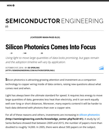 SYSTEM-LEVEL DESIGN (/CATEGORY-MAIN-PAGE-SLD/) Silicon Photonics Comes .
