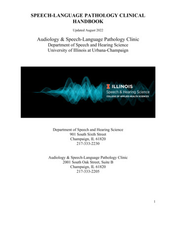 Speech-language Pathology Clinical Handbook