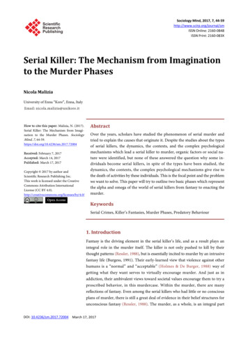 Serial Killer: The Mechanism From Imagination To The Murder Phases