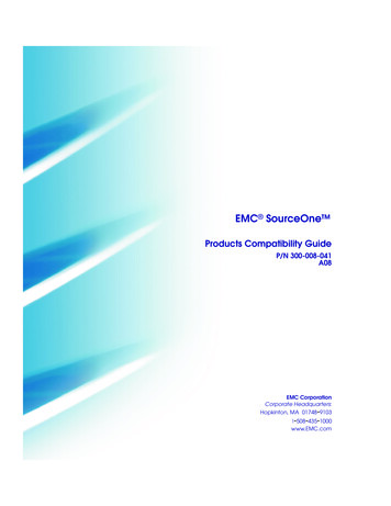 EMC SourceOne Products Compatibility Guide - Dell