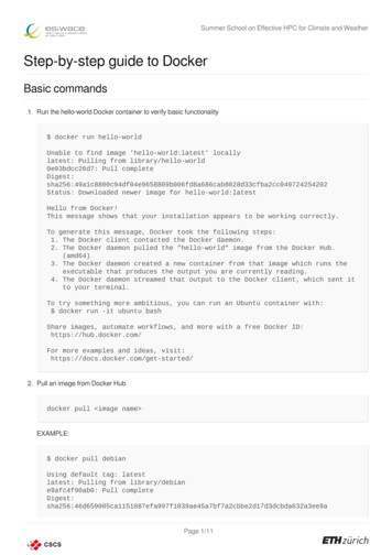 Step-by-step Guide To Docker - VI4IO