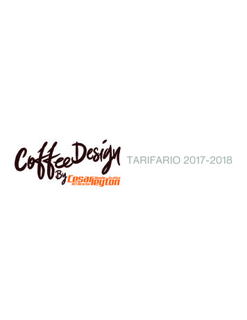 CoffeeDesign TARIFARIO 2017-2018
