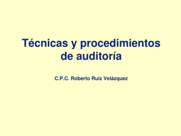 Técnicas Y Procedimientos De Auditoría - Gestiopolis