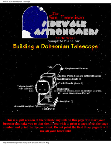 How To Build A Dobsonian Telescope - ProjectsPlans 