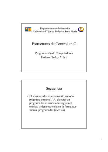 Estructuras De Control En C - Universidad Técnica Federico Santa María