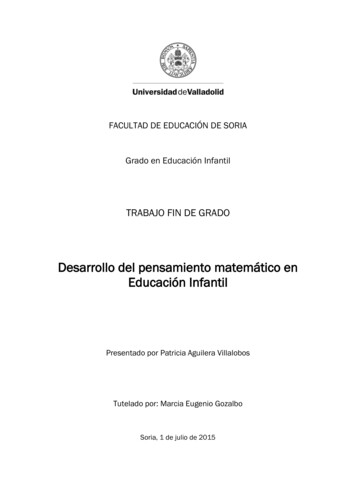 Desarrollo Del Pensamiento Matemático En Educación Infantil - UVa