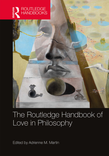 The Routledge Handbok Of Love In Philosophy