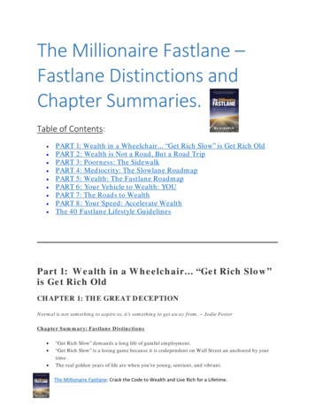 The Millionaire Fastlane Distinctions And Chapter Summaries