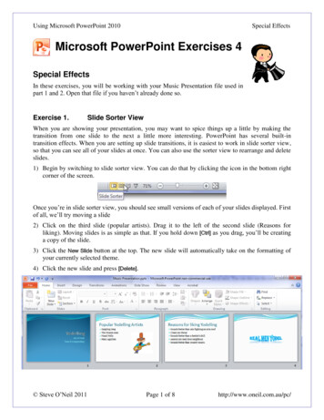 Microsoft PowerPoint Exercises 4 - Mr. G.'s Room