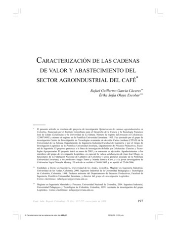 8. Caracterizacion De Las Cadenas De Valor Del Cafe - Infocafes