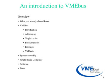 An Introduction To VMEbus - University Of Virginia