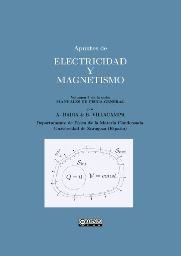 ELECTRICIDAD Y MAGNETISMO - Unizar.es