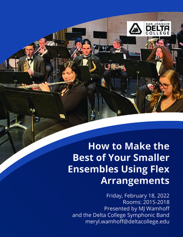 How To Make The Best Of Your Smaller Ensembles Using Flex Arrangements