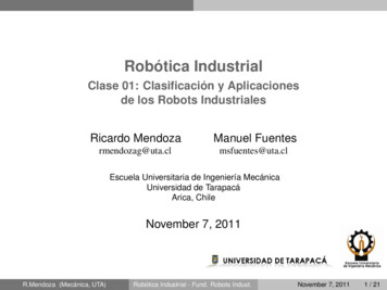 Robótica Industrial - Clase 01: Clasificación Y Aplicaciones De Los .