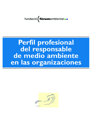 Perfil Profesional Del Responsable De Medio Ambiente En Las Organizaciones