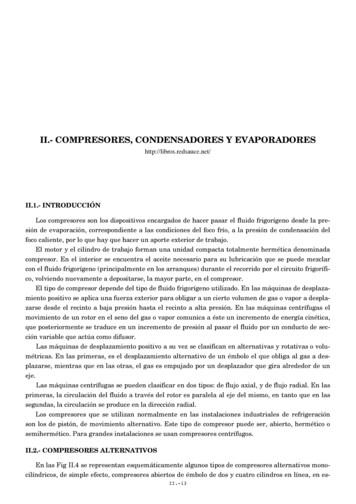II.- COMPRESORES, CONDENSADORES Y EVAPORADORES - Educagratis