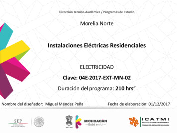 Instalaciones Eléctricas Residenciales - Instituto De Capacitación .