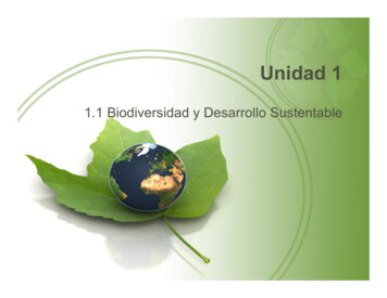 1.1 Biodiversidad Y Desarrollo Sustentable - Universidad Veracruzana