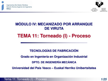 TEMA 11: Torneado (I) - Proceso - UPV/EHU