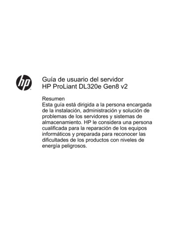 Guía De Usuario Del Servidor HP ProLiant DL320e Gen8 V2 - Etilize