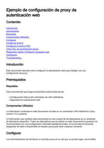 Ejemplo De Configuración De Proxy De Autenticación Web