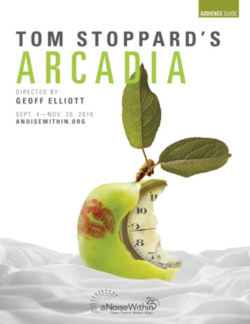AUDIENCE GUIDE TOM STOPPARD'S ARCADIA - A Noise Within