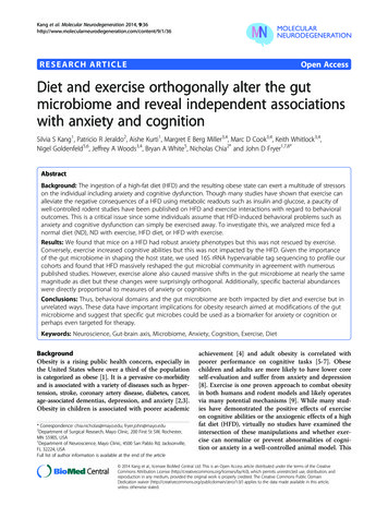 RESEARCH ARTICLE Open Access Diet And Exercise Orthogonally Alter The .