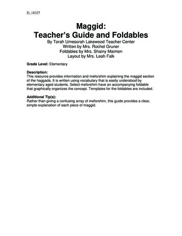 Maggid: Teacher S Guide And Foldables - Turesponse 