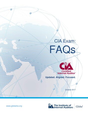CIA Exam: FAQs - Theiia.kr