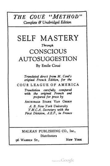 Self Mastery Through Conscious Autosuggestion - IAPSOP