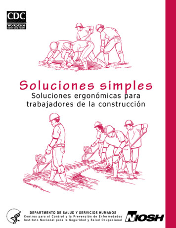 Publicación De NIOSH No. 2007-122: Soluciones Simples: Soluciones .