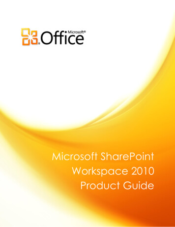 Microsoft SharePoint Workspace 2010 Product Guide - JustAnswer
