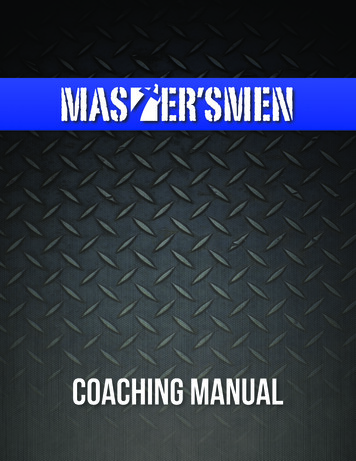 Coaching Manual - Master's Men Ministry