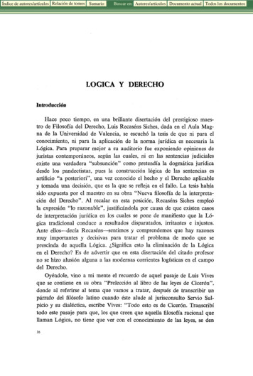 LOGICA Y DERECHO - Dialnet