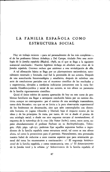La Familia Española Como Estructura Social - Dialnet
