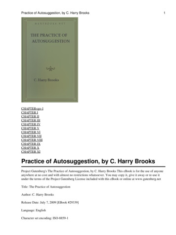 Practice Of Autosuggestion, By C. Harry Brooks - Manifest Intent