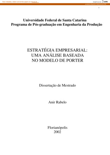 Universidade Federal De Santa Catarina Programa De Pós . - CORE