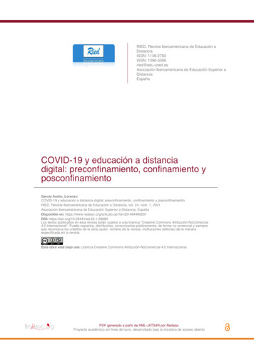 COVID-19 Y Educación A Distancia Digital: Preconfinamiento . - Redalyc