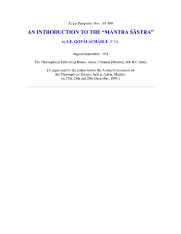 An Introduction To The Mantra Sastra - Mysticknowledge 