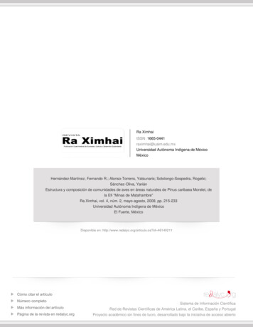 Ra Ximhai Vol. 4. Número 2, Mayo Agosto 2008, Pp. 215-233. - Redalyc