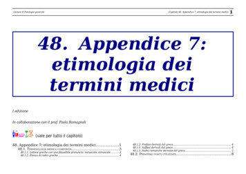 Etimologia Dei Termini Medici - Unibo.it